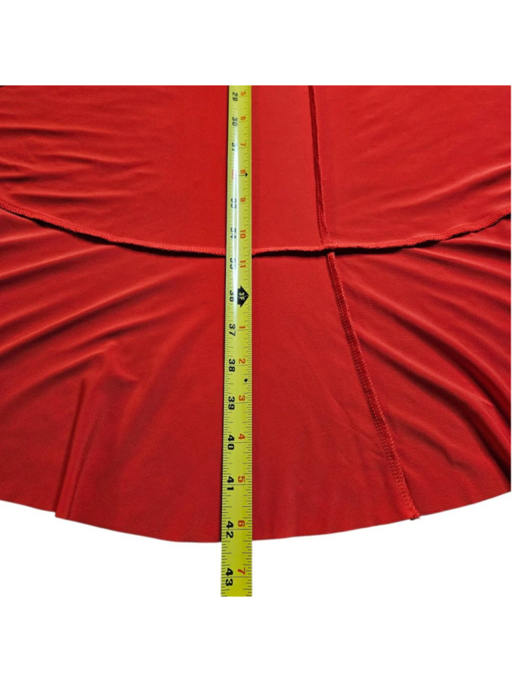 VENUS Large Reddish Orange High Low Ruffle Midi Skirt - Picture 4 of 8
